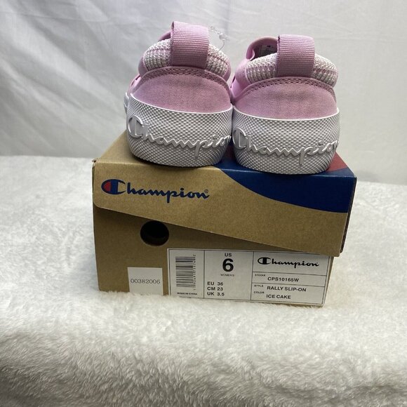 Champion Rally Slip -On Sneakers Canvas Shoes Women Size 6 Pink New (CPS10165W) - Picture 8 of 16